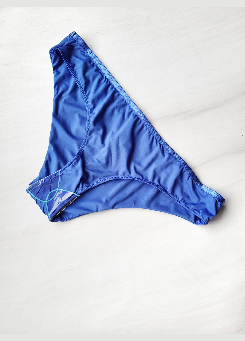 Синие трусики купальные женские однотонные No Brand