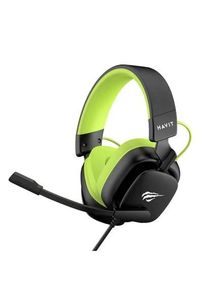 Навушники H2048U Plug USB 7.1, Black/Green, USB, поворотний мікрофон, 30 Ом, 90 дБ, кабель 2 м, підтримка звуку 7.1 Havit (390002683)
