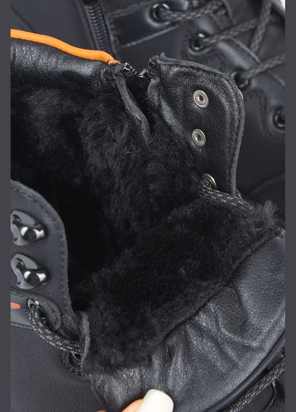 Черные зимние ботинки мужские зимние на меху черного цвета Let's Shop