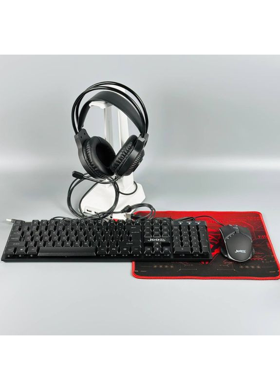 Ігровий комплект Jedel CP-09 4в1 (клавіатура + миша + навушники + килимок + підставка) з підсвіткою Onikuma (363131710)