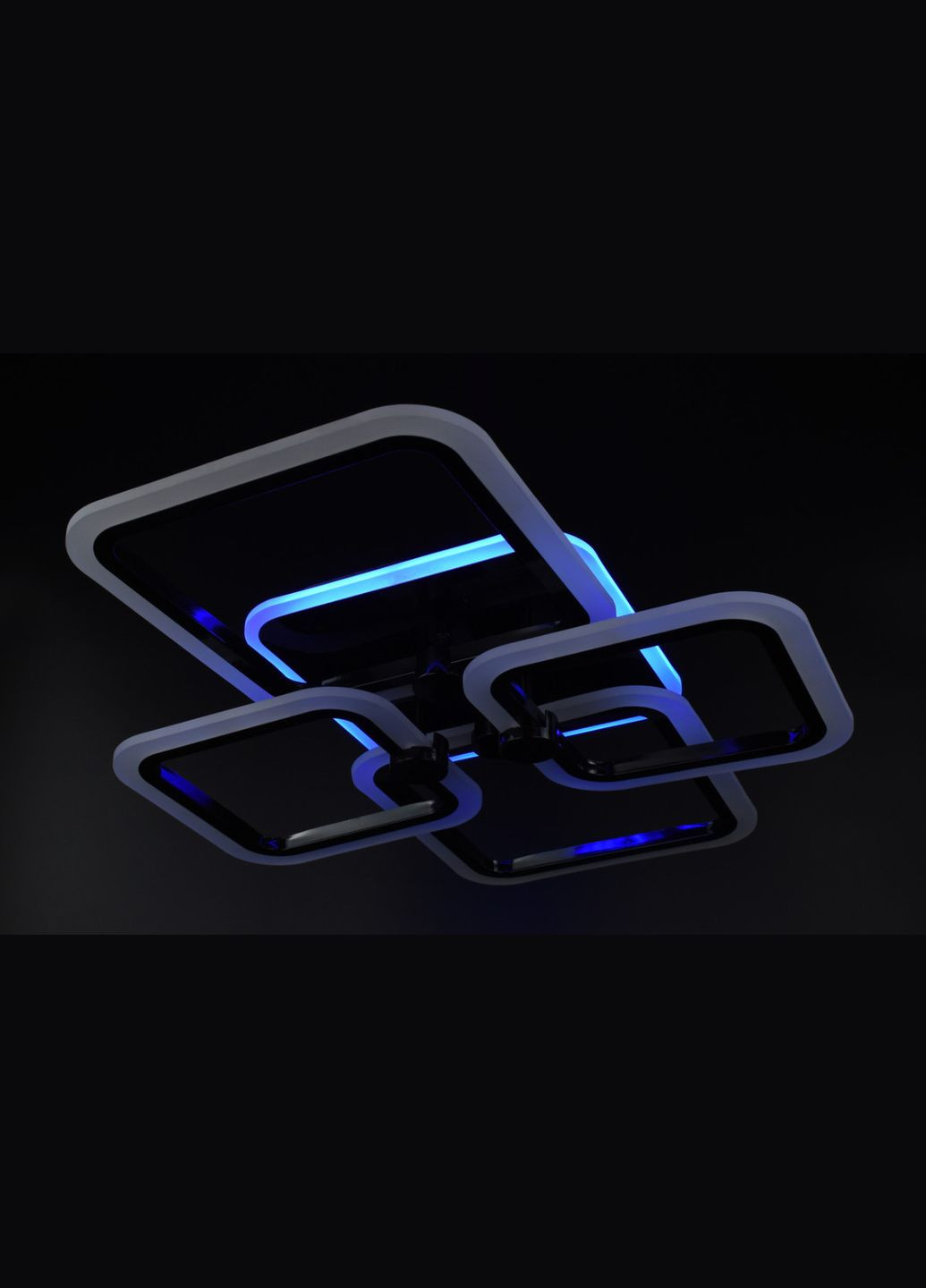 Люстра светодиодная потолочная LED светильник для квартиры на потолок лэд с пультом 26115 Черный 11х48х60 см. Sunnysky (372185245)