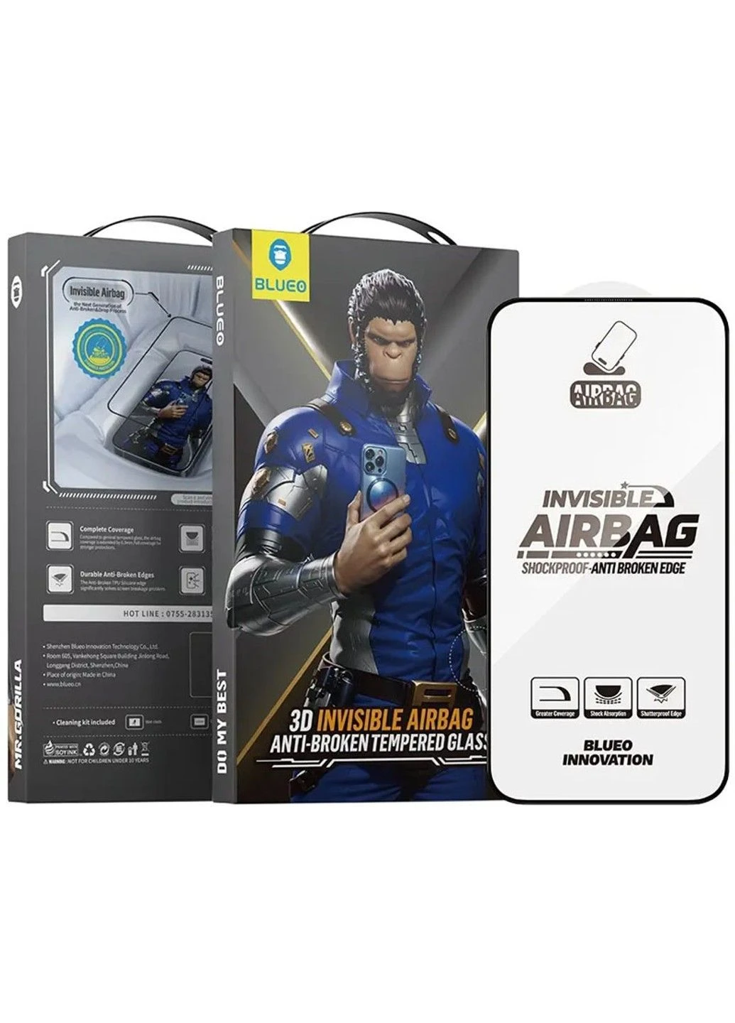 Уценка Защитное 3D стекло Invisible Airbag Anti-broken для Apple iPhone 17 Pro Max (6.9") Blueo (397334874)