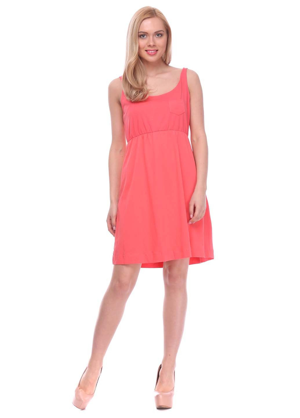Розовое повседневный платье коралловый Sprider
