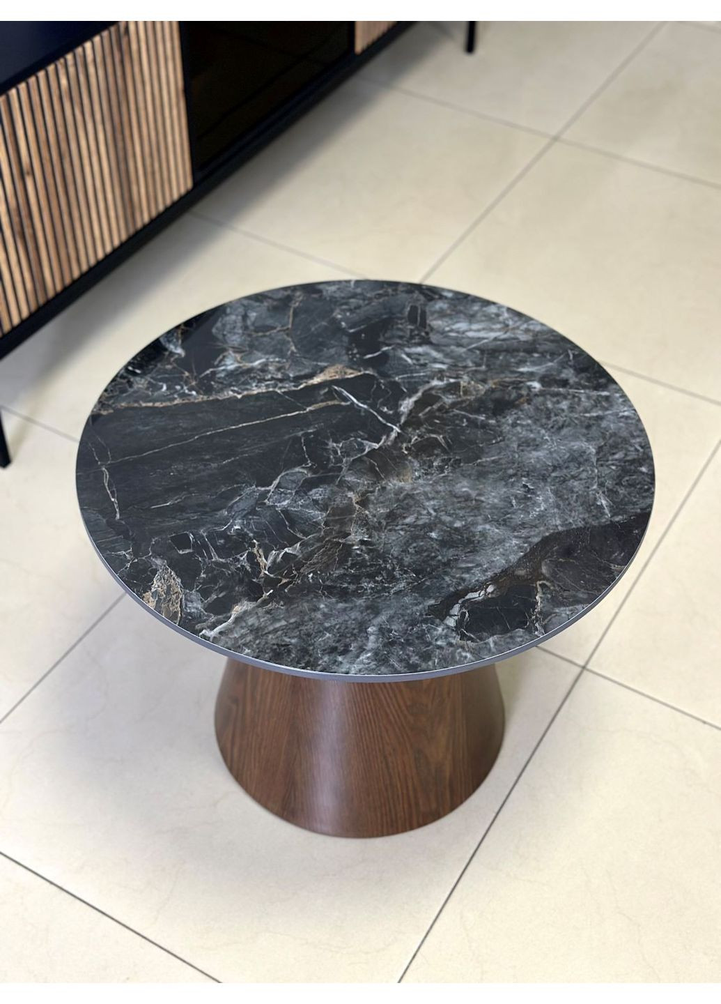 Журнальний столик VIRGINIA B Чорний глянець / Коричневий мат 60 x 43,5 см. Intarsio (372178466)