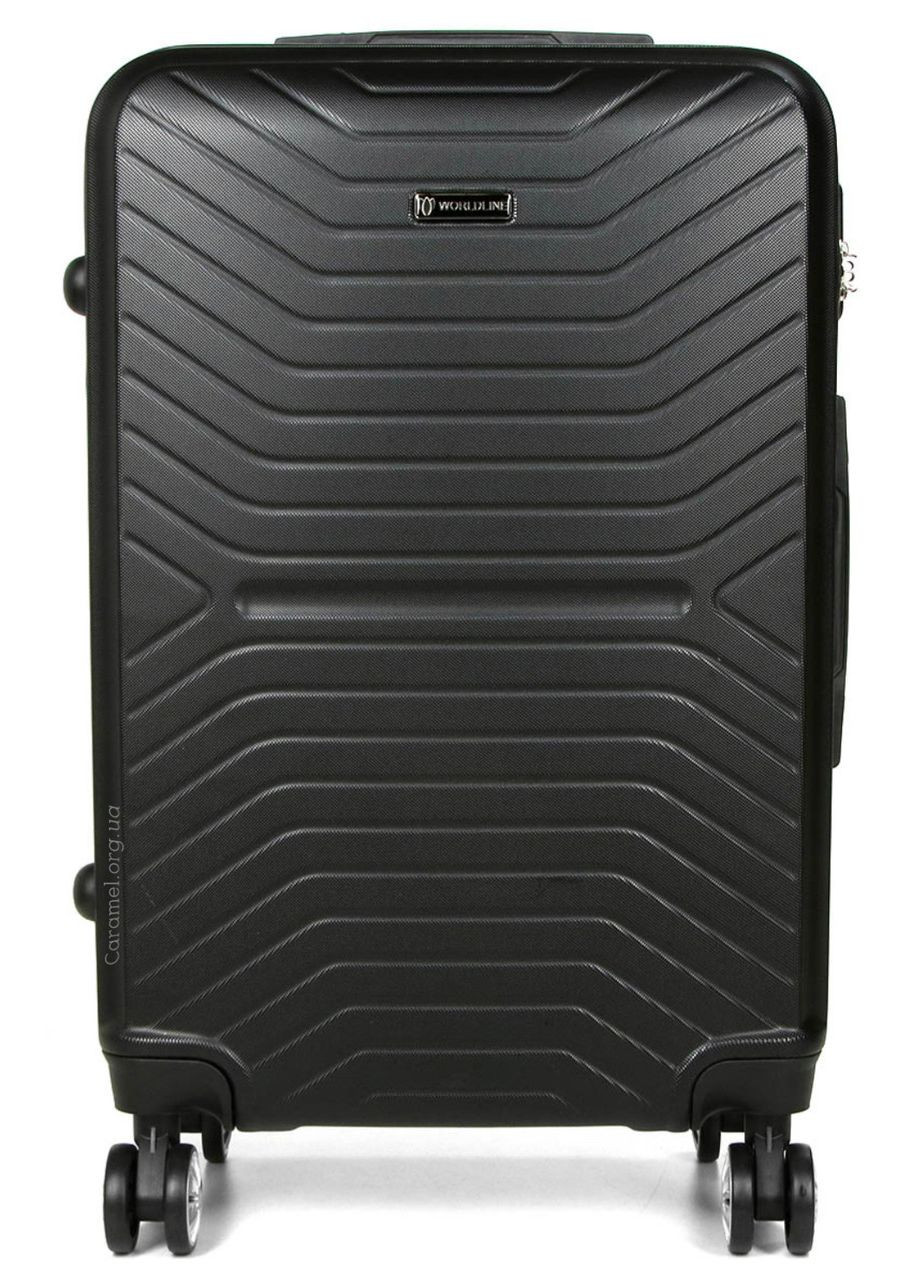 Валіза Франція середня M чорна 66х43х27см/65л/3.4кг/ 625 WORLDLINE (324802331)