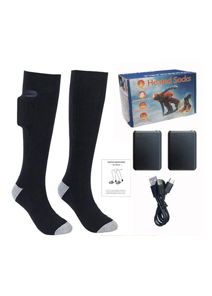 Носки с подогревом зимние 36-46 размер 4000 mAh черный (М84000227) YNT (317045297)