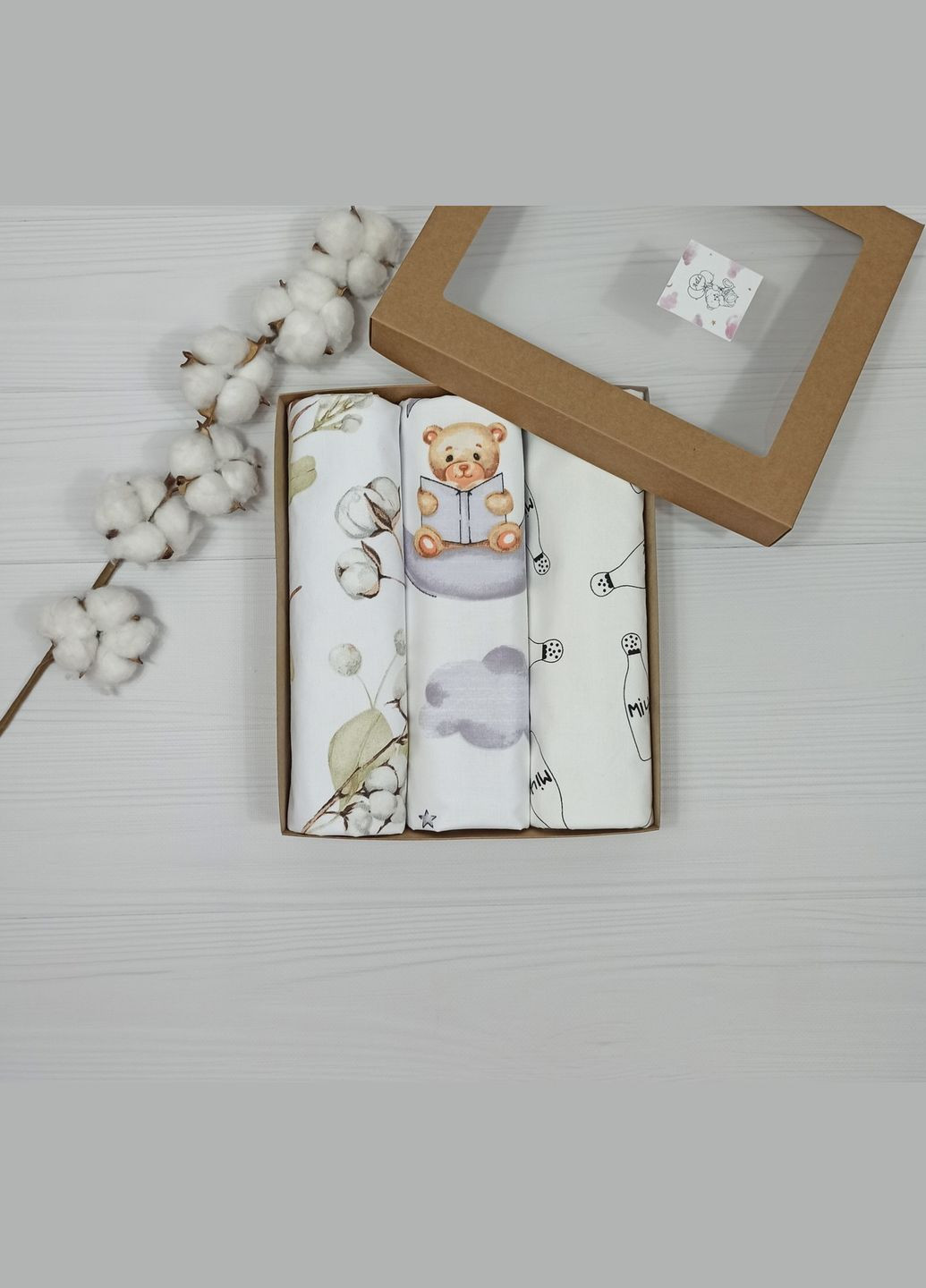 Набор для малыша: из 3 непромокаемых пеленок a.l.babybox Медвеженок 50х80 Разноцветный No Brand (315488285)