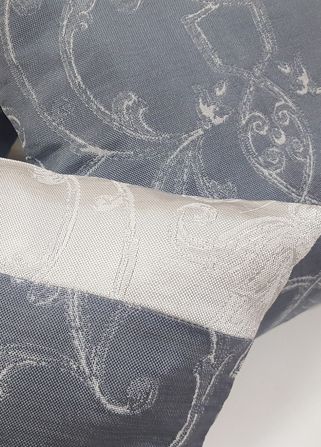 Комплект декоративних подушок 40х40см 1шт 37х37см 1шт 40х30см 1шт сірі з бежевим (п_0615) Firanka Venzel (314837631)