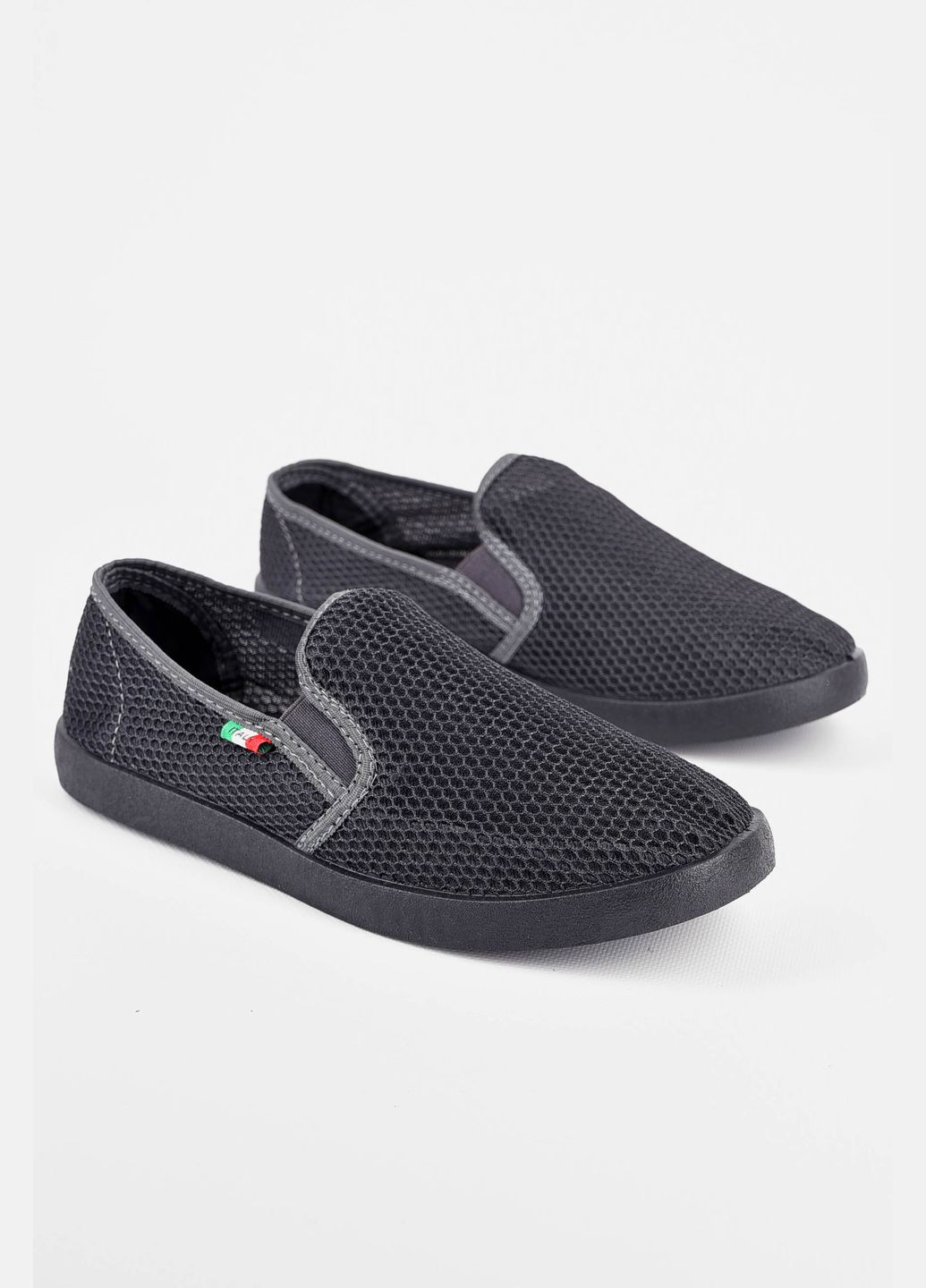 Мокасини чоловічі темно-сірого кольору Let's Shop (322897689)