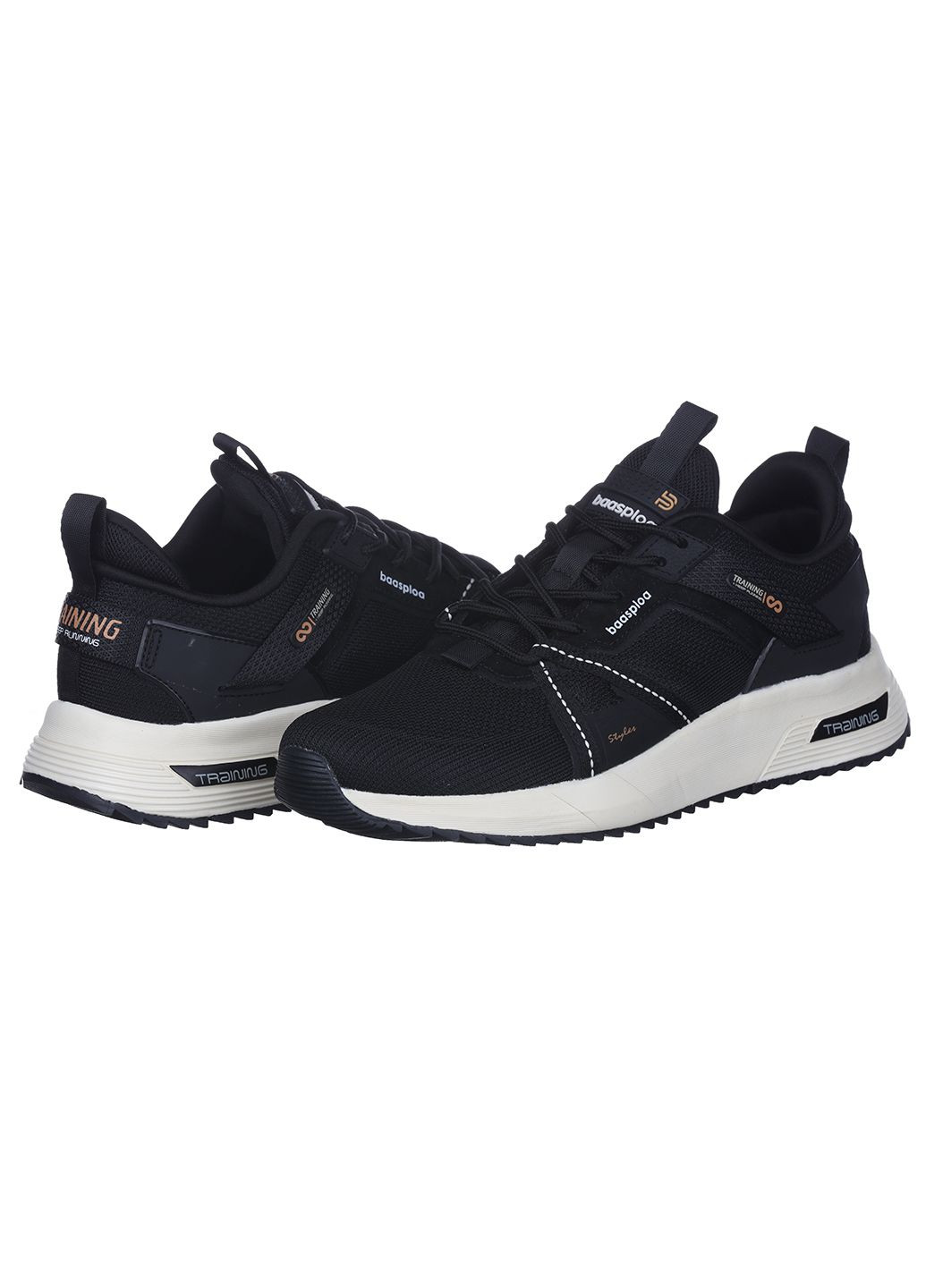 Черные демисезонные мужские кроссовки m7507-1c Baas