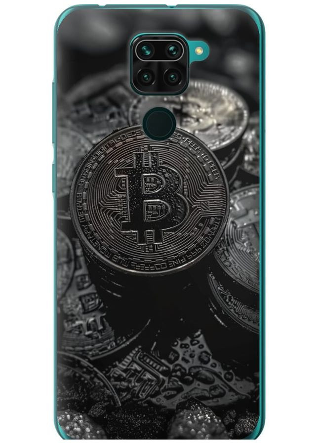 Силиконовый чехол 'Black Bitcoin' для Endorphone Xiaomi Redmi Note 9 (289531472)