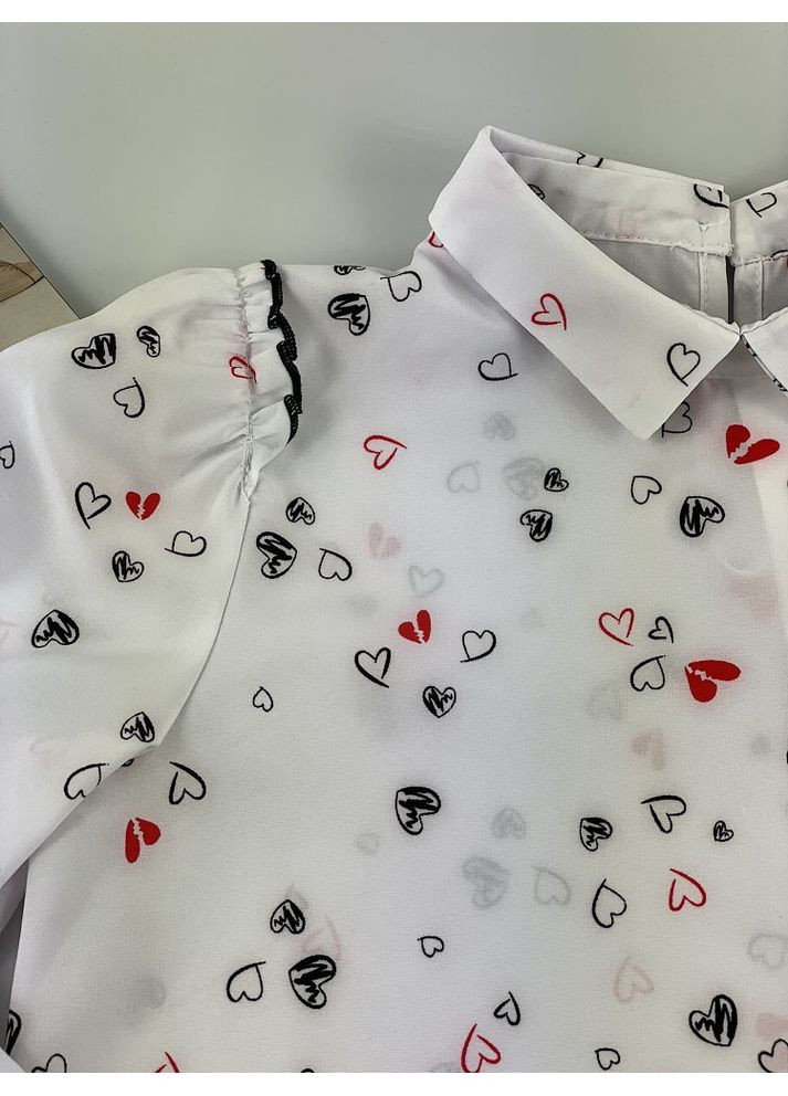 Белая блузка Mevis демисезонная