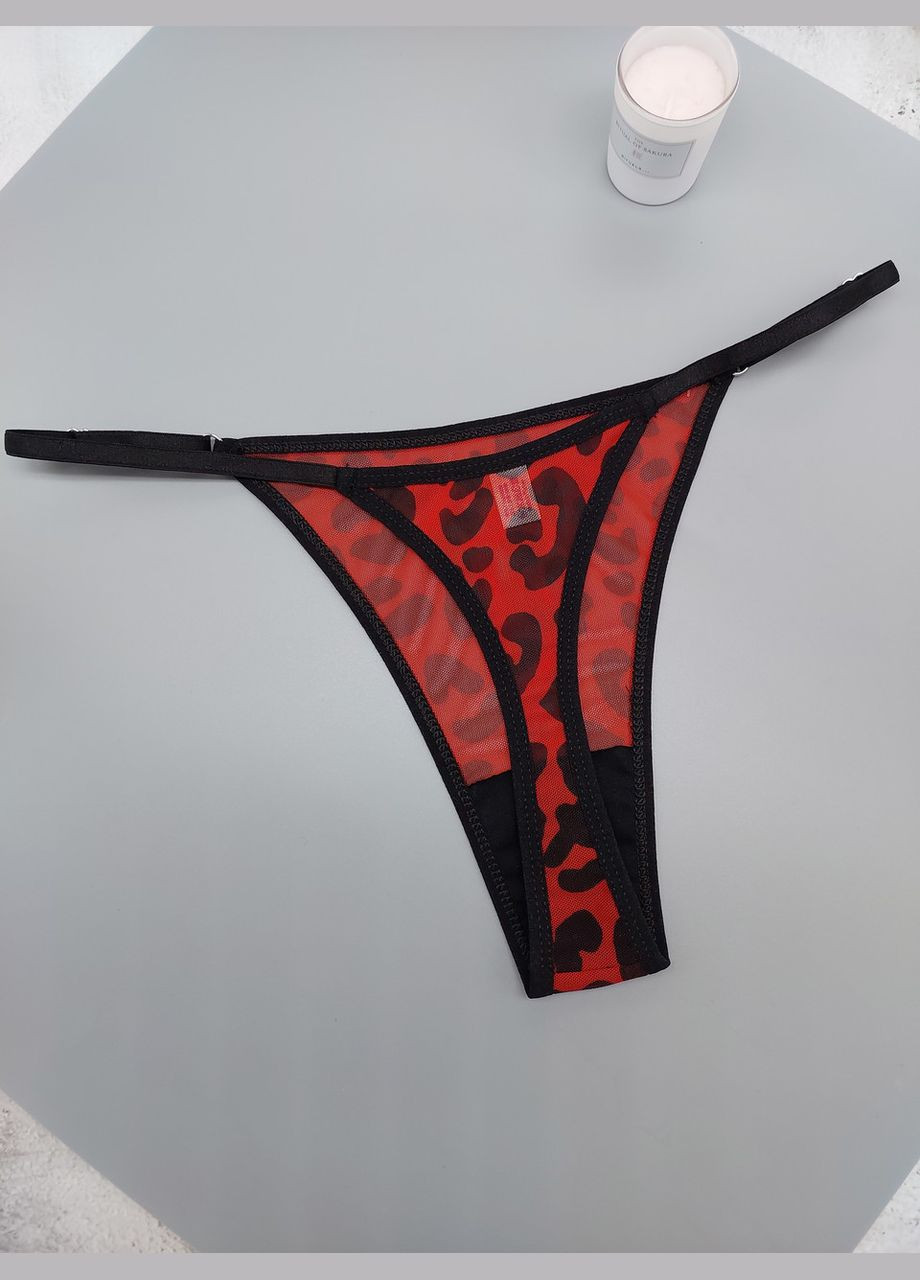 Стринги в сеточку на регуляторах цветочный принт one size No Brand (336546175)