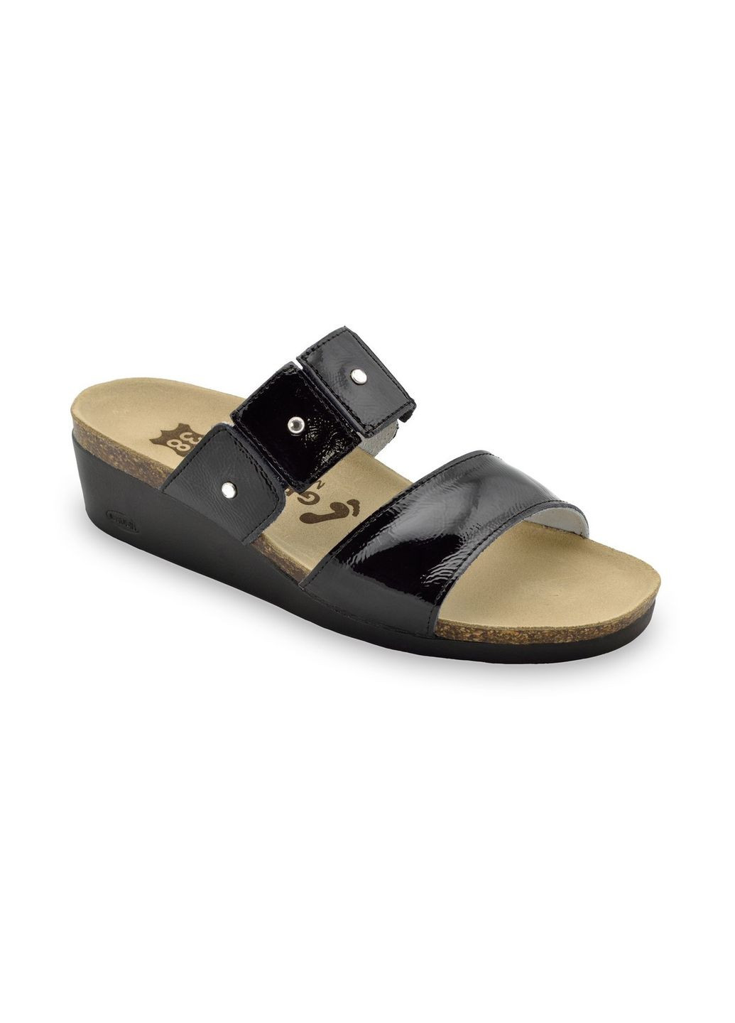 Цветные шлепанцы ортопедические женские luisa, черный ( ) Grubin