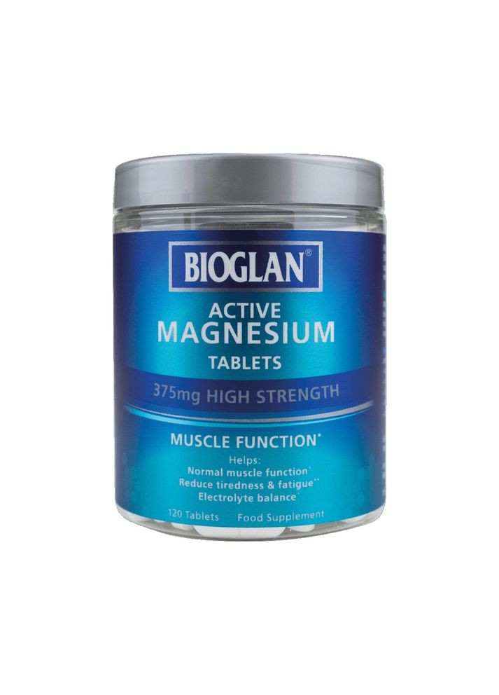 Магній Active Magnesium 375 mg, 120 таблеток Bioglan (322528601)