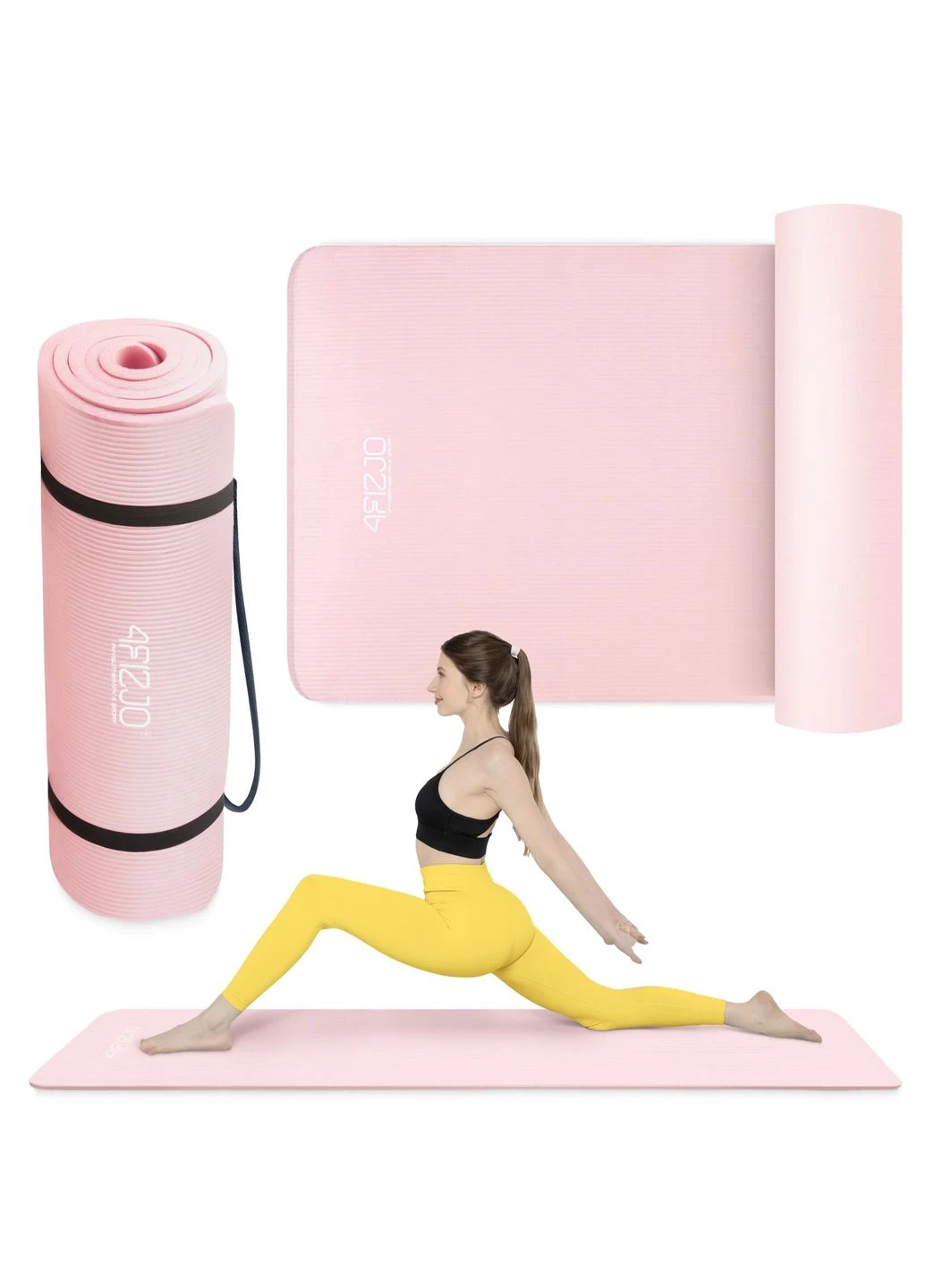Коврик (мат) спортивный NBR 180 x 60 x 1.5 см для йоги и фитнеса Light Pink () 4FIZJO P-5907739316998 (275096406)