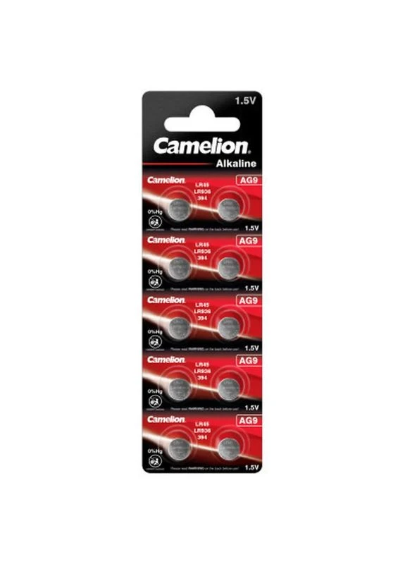 Батарейка AG9 / LR45 / LR936 / 394 Alkaline * 10 (AG9-BP10) Camelion (400392982)