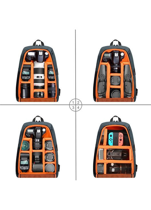 Рюкзак для фотоаппарата PU5011 с отделом для ноутбука 15,6" и дождевиком Синий (код: IBF086Z) Puluz (348321825)