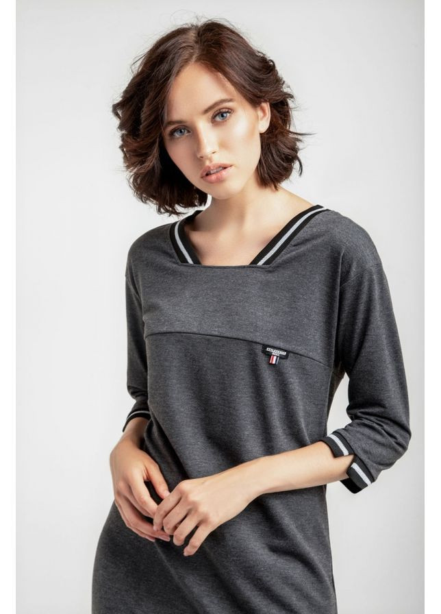 Черное платье 1743 bellise хаки Triko Bakh