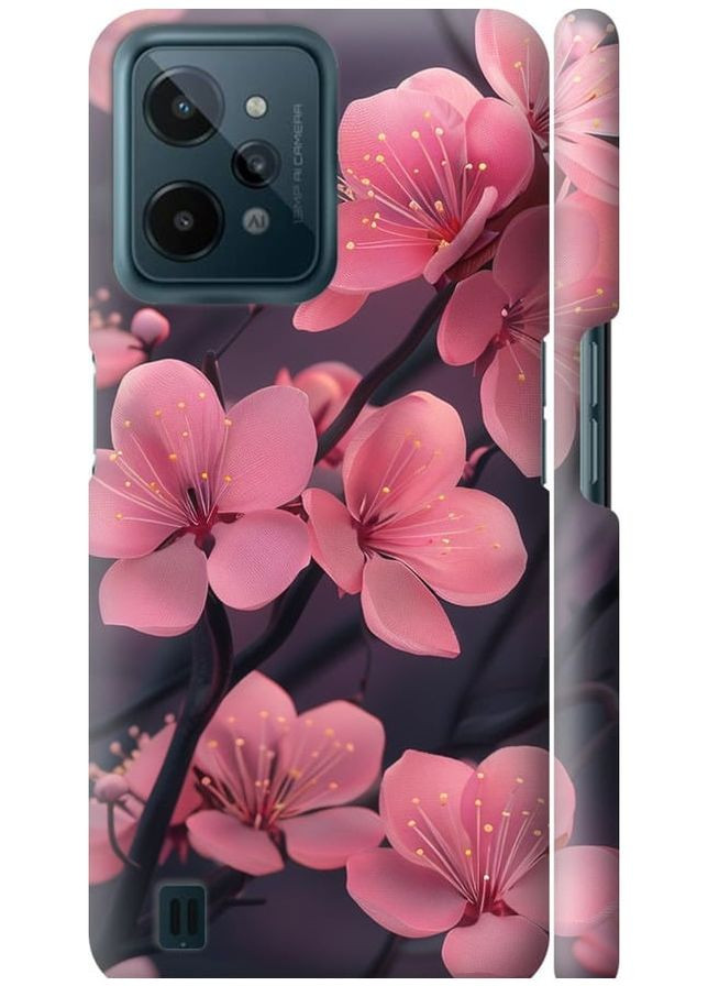 3D пластиковый матовый чехол 'Пурпурная сакура' для Endorphone Realme C31 (287272354)