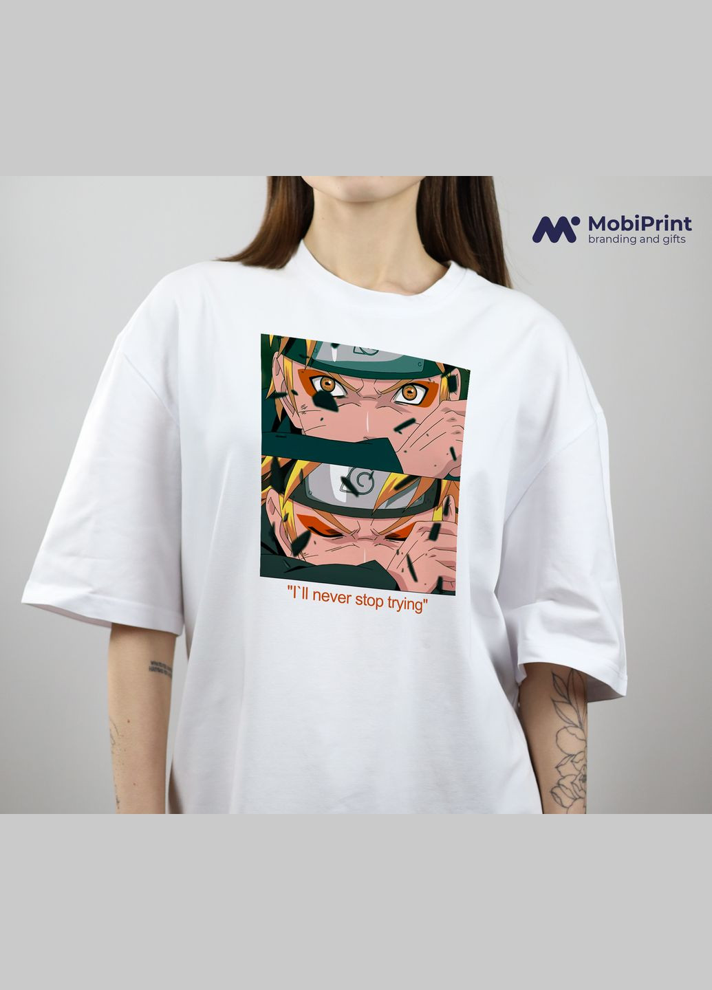 Футболка оверсайз Наруто Узумакі (Naruto Uzumaki) MobiPrint (293944086)