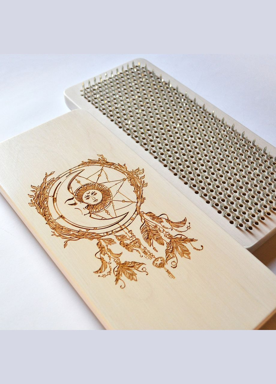 Дошка Садху (Sadhu) "Ловець снів", дошка з цвяхами для йоги, крок 10мм. Оцинковані цвяхи No Brand (301482775)