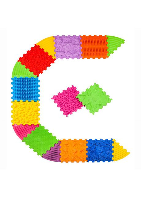 Массажный коврик Ортек Динозавры Пазлы 10 элементов + 6 треугольников (4820264130871) Ortek (370967393)