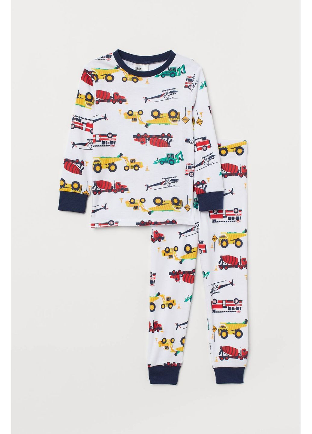 Белая всесезон пижама (лонгслив, брюки) H&M