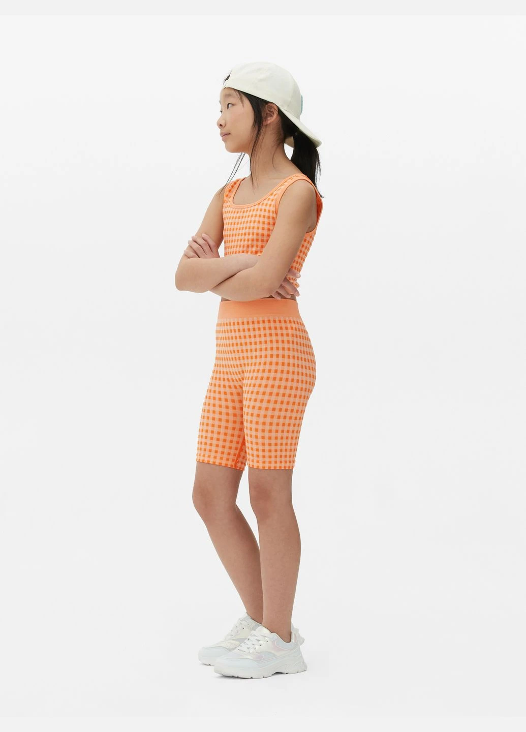 Топ sport,помаранчевий в клітку, Primark (337473949)