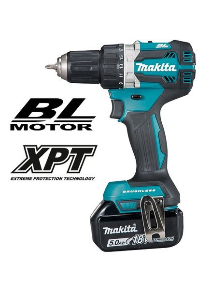 Акумуляторний дриль-шурупокрут DDF484RTE LXT + 2 АКБ 5 Ah + З/П + кейс (18В, 54/30 Нм) електричний ручни (4108) Makita (298575538)