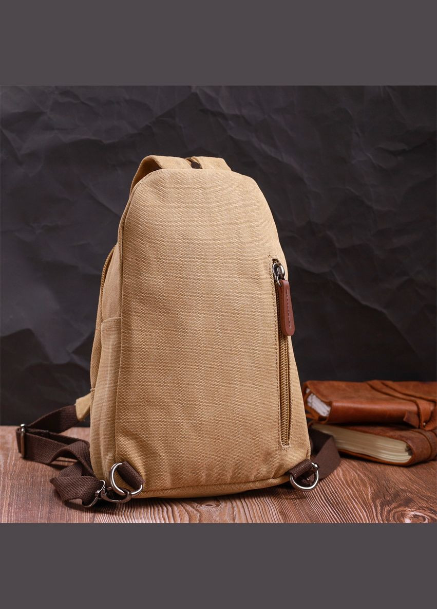 Рюкзак чоловічий сумка через плече слінг міцної тканини з ущільненою спинкою Vintagе 22178 Vintage (302257650)