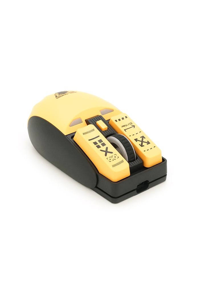 Миша бездротова WD149, 3200DPI, 2.4GHZ+Bluetooth 5.0, Black/Yellow, Box Jedel (371387822)