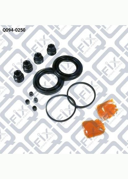 Ремкомплект супорта гальмівного переднього Q094-0250 Nissan Qashqai I, X-Trail (J10, T31) 2006-2014 OEM D1120-JE00A Q-FIX (345739285)