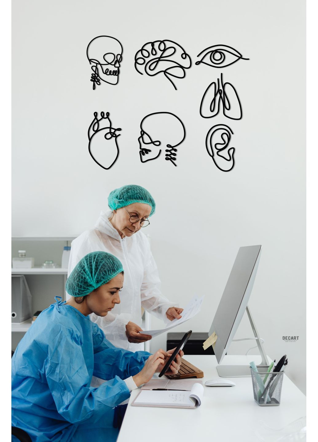 Деревянное панно от "Medical" – для клиники, кабинета врача, декор в медицинской тематике 150х125 см Decart (360610774)