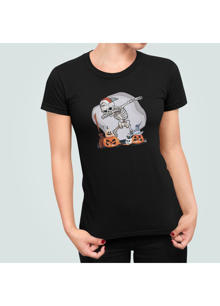 Жіноча футболка з принтом Скелет та гарбузи Хелловін Stedman - (365253940)