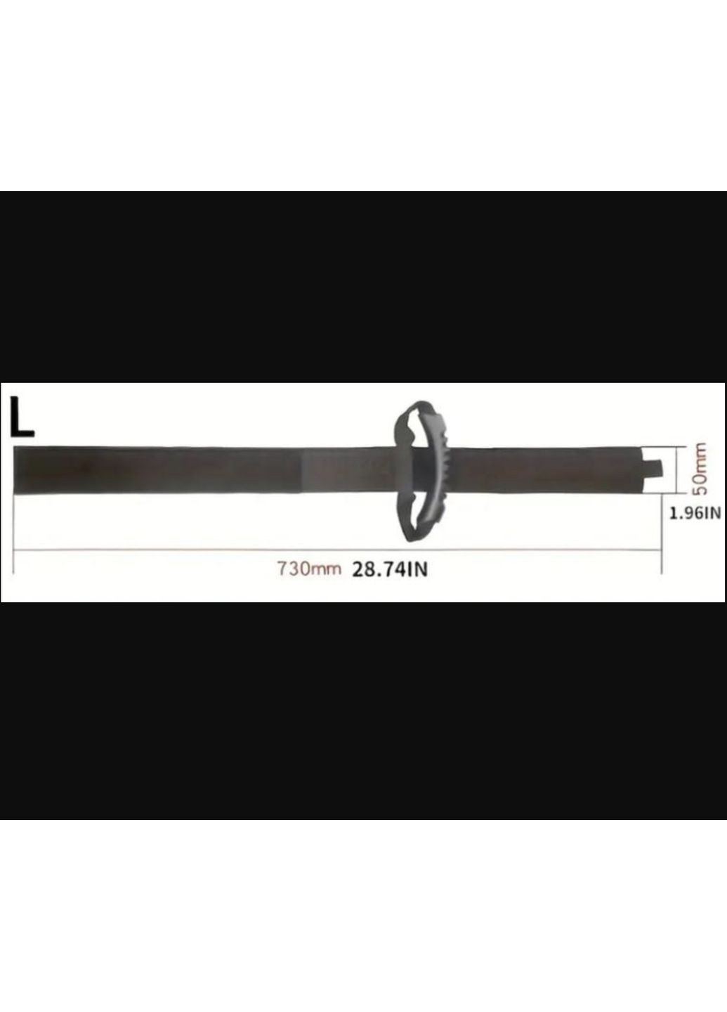Липучка-лента с ручкой для кабеля троса и шланга органайзер 570 мм 1 шт Черная Lencent (354821992)