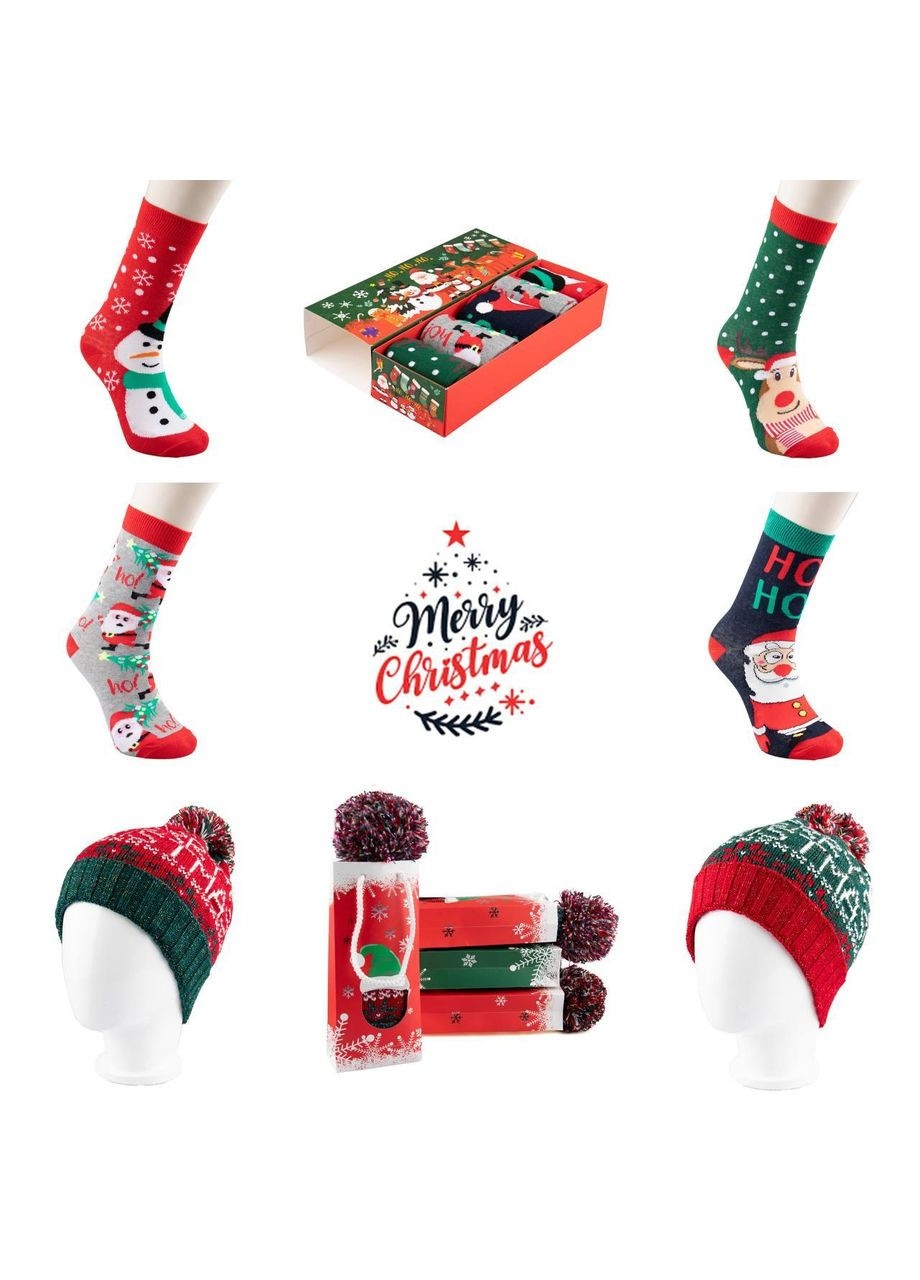 Подарочный набор носков новогодних высокие коробке 5 пар мужские 41-45 No Brand (365591898)