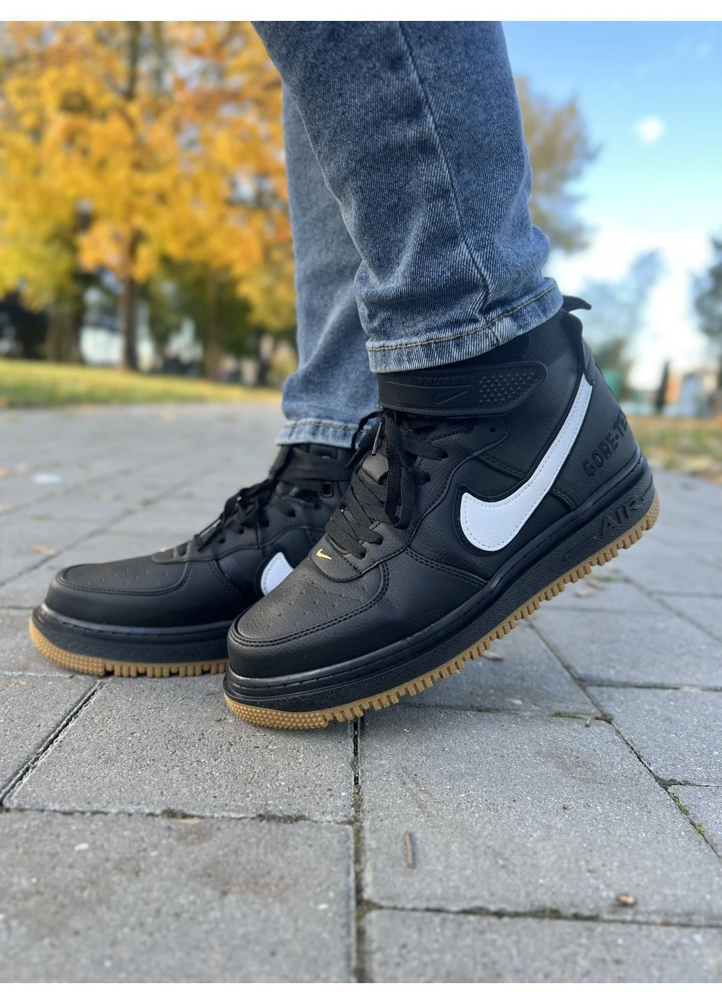 Комбіновані літні кросівки nike air force gore-tex найк аір форс No Brand