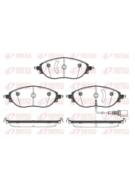 Колодка тормозов. диск. VW PASSAT передняя (выр-во) 1470.01 Remsa (342413049)