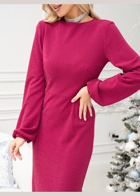 Комбинированное вечернее платье 14410 темно-малиновое ISSA PLUS однотонное