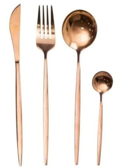 Набір столових приборів Yiwu HP-20-44 нержавіюча сталь 24 предмети на 6 персон Бронзовий No Brand (360977430)
