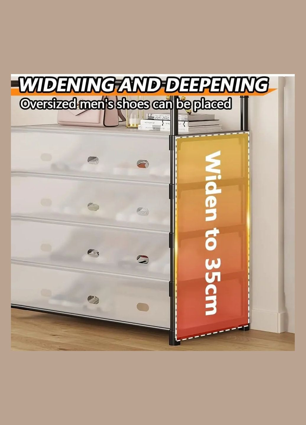 NEW Залізна вішалка для одягу + підставка для взуття, 2 в одному, 4 полиці Чорно-біла Converse (332181375)