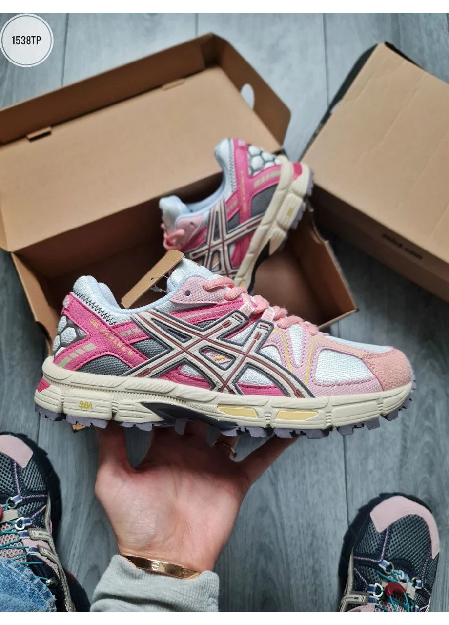 Білі літні кросівки asics gel kahana 8 white pink асікс гель кахано 8 No Brand