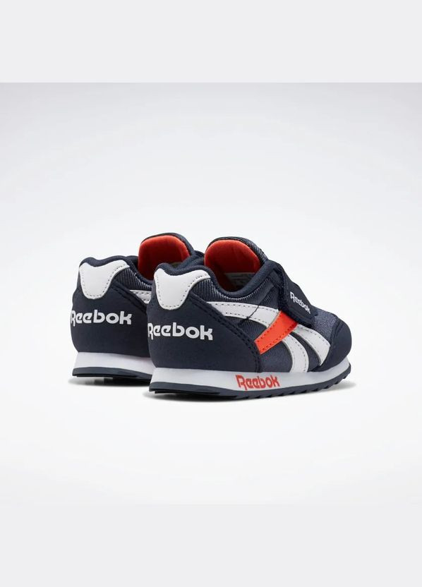 Синие всесезон кроссовки royal classic jogger 2.0 collegiate navy orange white Reebok