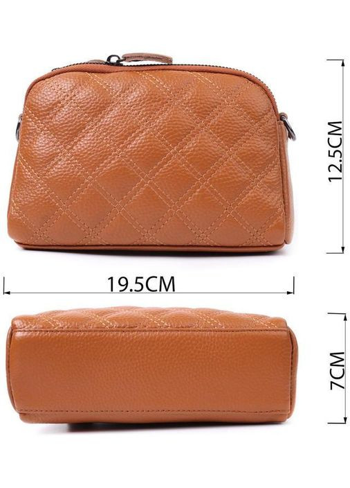 Сумка крос-боді через плече жіноча з натуральної шкіри Рудий 36461 Vintage (353873164)