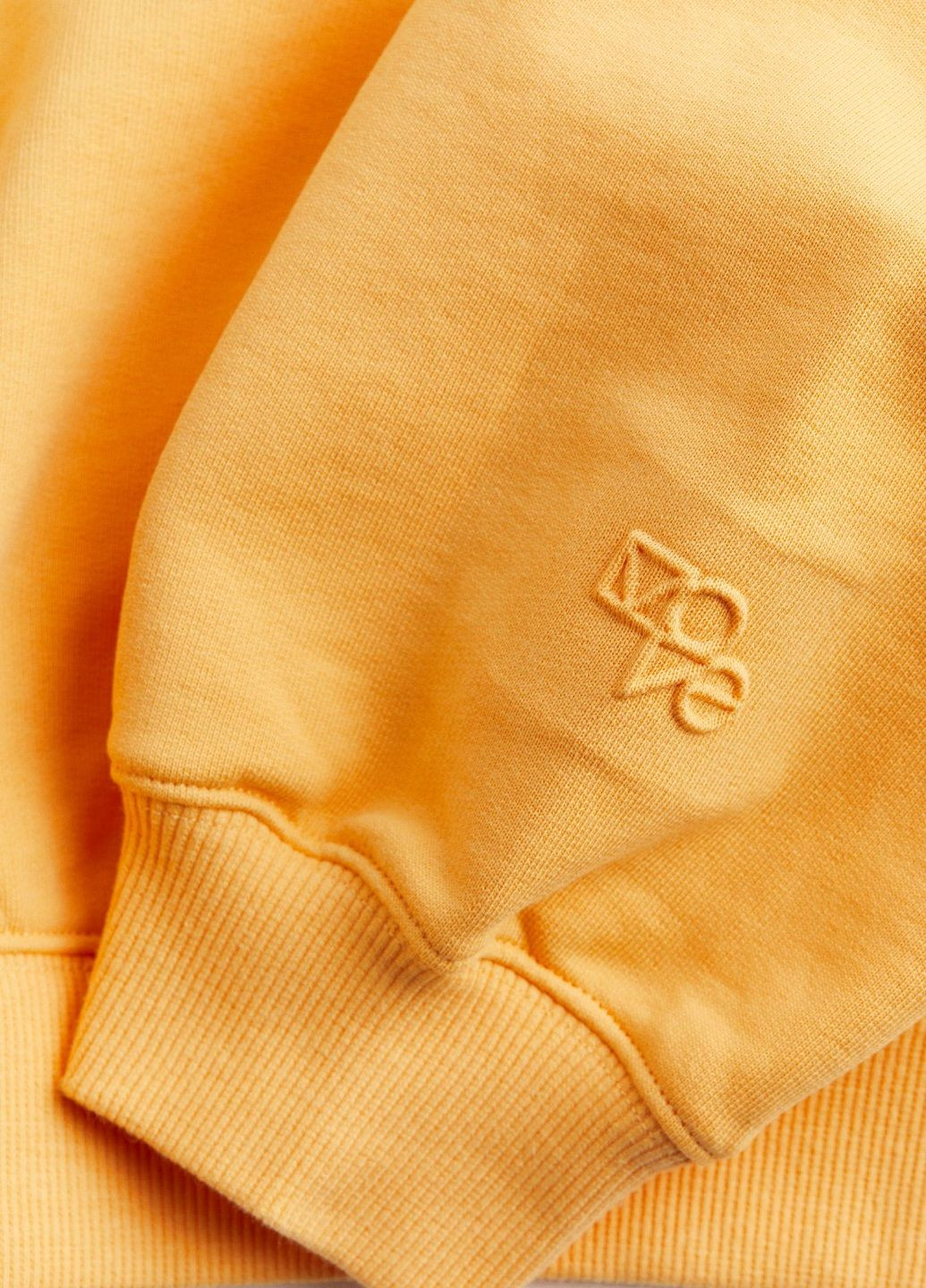 Свитшот H&M - крой однотонный оранжевый кэжуал - (293818861)