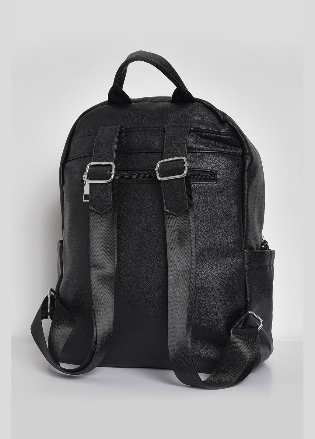 Жіночий рюкзак з екошкіри чорного кольору Let's Shop (280938045)