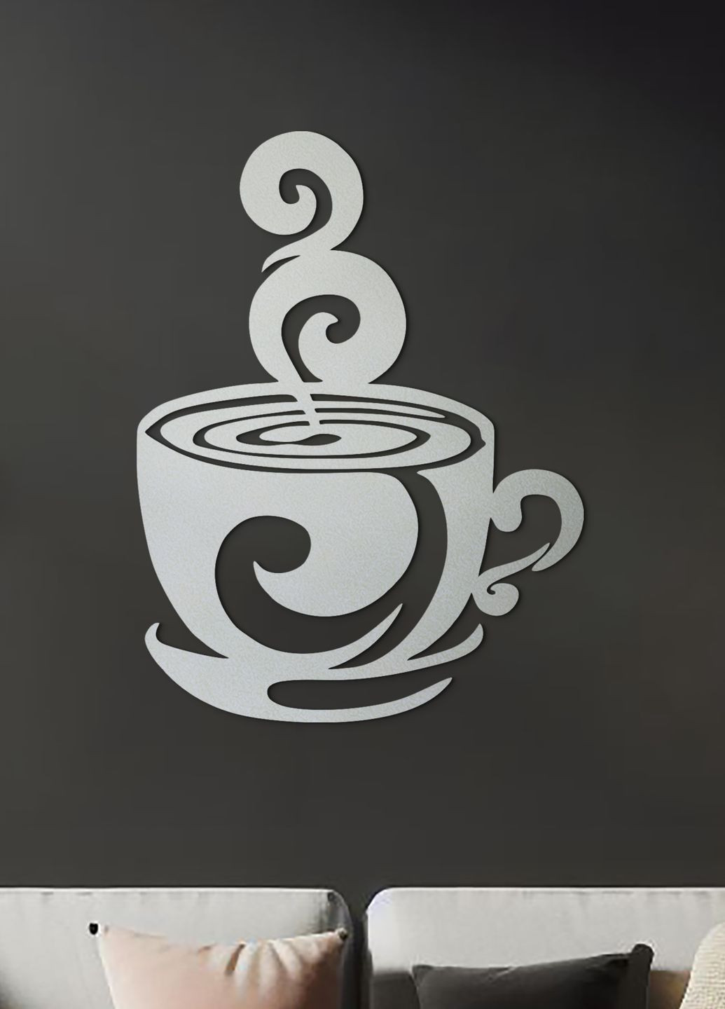 Декоративне панно з дерева, настінний декор для дому "Кава на двох", інтер'єрна картина 30х23 см Woodyard (291842278)