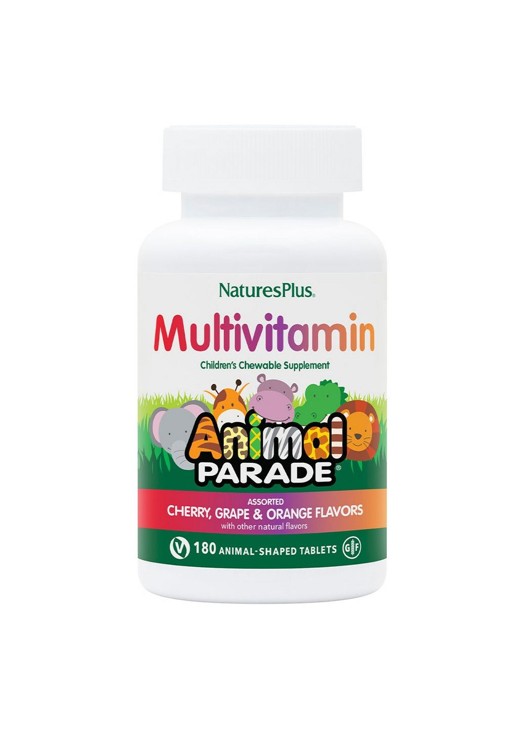 Витамины и минералы Animal Parade Children’s Multivitamin, 180 жевательных таблеток Ассорти вкусов Natures Plus (293339935)