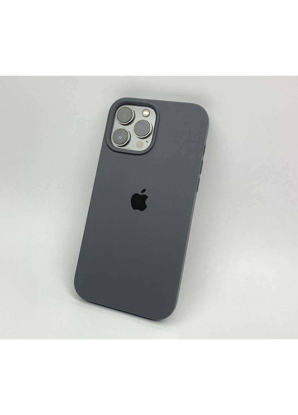 Чехол на айфон 13 О Silicone Case для 13 PRO open camera силиконовая микрофибра / Grey No Brand (369137072)